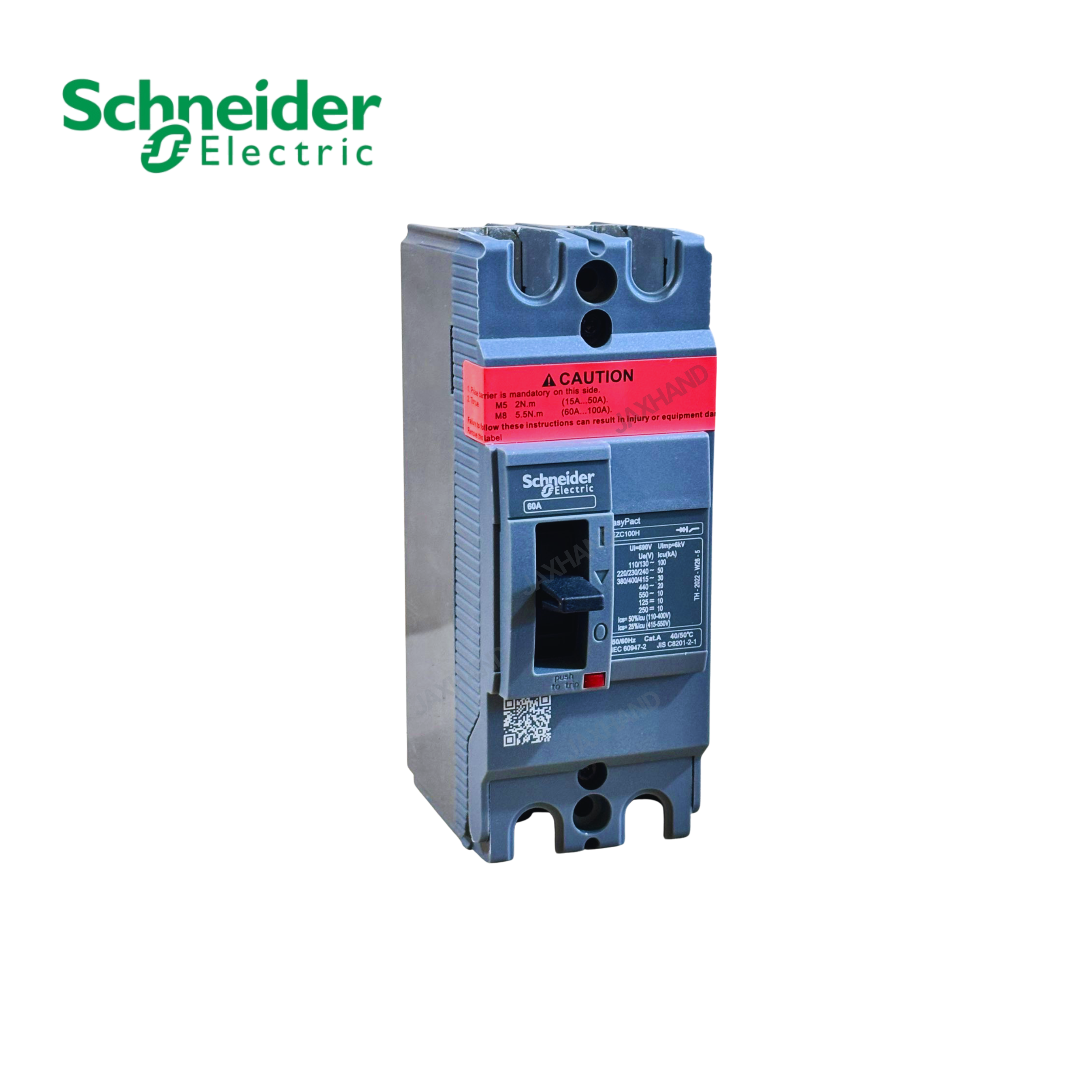 Schneider AC/DC Molded Case Circuit Breaker 2Poles 15A - 100A