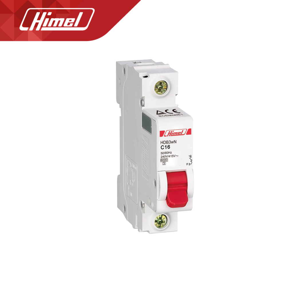 Himel Miniature Circuit Breaker 1 Pole 2A- 63A HDB3WN