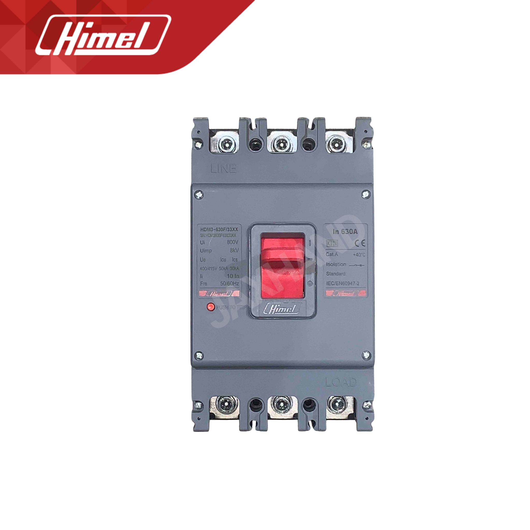 Himel Molded Case Circuit Breaker 3 Poles 315A to 630A 50KAIC HDM3 Series